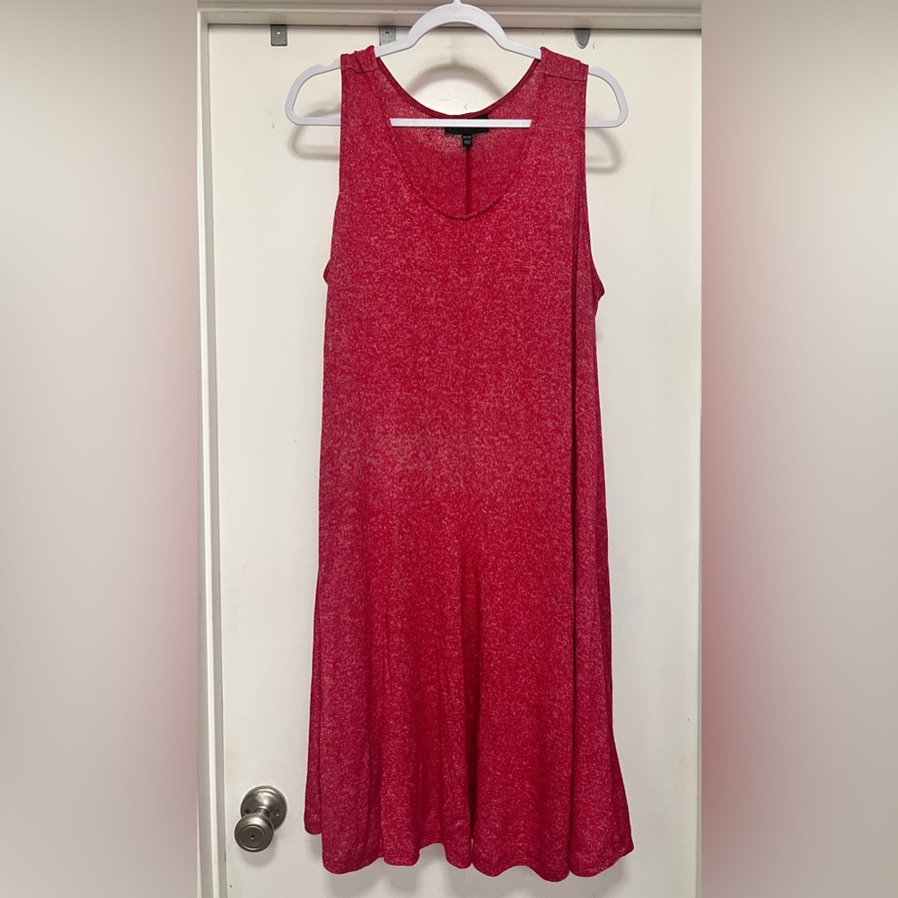 Lane Bryant sleeveless swing dress - size 14/16 XL - textured deep pink